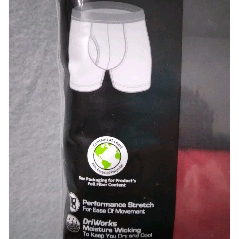 Mens Underwear 3XL 48 50 Boxer Briefs 6 pack Large Big Stretch DriWorks Athletic